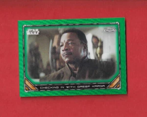 Star Wars Topps Mandalorian Chrome 2022 Parallele Green card S1-2 G. Karga 26/50 - Picture 1 of 2