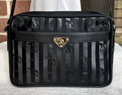 “Maison Mollerus, MM, SUISSE, 109489” Bandolera Bandolera en Negro 2x7x9.5” Foto 1 de 4