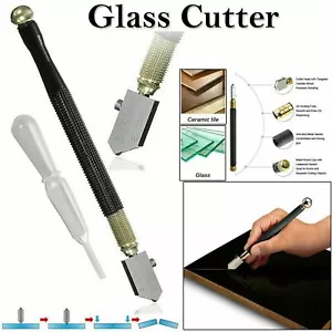Professional Glass-Cutter Oil Lubricated Cutter With Grip Carbide Precision UKDC - Picture 1 of 9