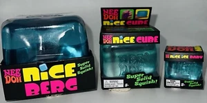 Needoh Bundle Includes All Three Blue Nice Cubes BRAND NEW Same/next Day Ship - Picture 1 of 5