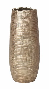 Moderne Dekovase Blumenvase Tischvase Vase aus Keramik gold Höhe 33 cm - Bild 1 von 1