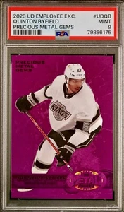 POP 2 PSA 9 RC Quinton Byfield 2023 UD Exclusive Precious Metal Gems PMG Rookie - Picture 1 of 3