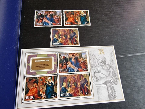 NIUE 1978 SG 259-261 & MS262 CHRISTMAS  MNH Cover