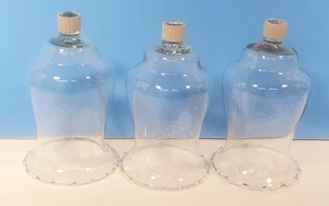 Votivschalen Glasklammer Kerzen geätzt Weizen Home Interiors 3er Set -B11 - Bild 1 von 7