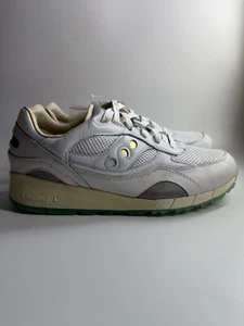 Saucony Mens 11 Premium Leather Shadow 6000 Oyster Pearl Casual Shoes S70432-1 - Picture 1 of 11