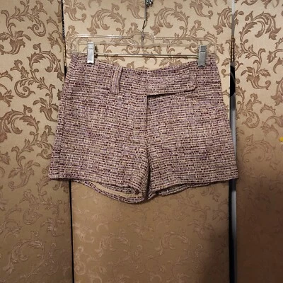 Nanette Lepore Purple Tweed Shorts Size 0 - Image 1 of 4
