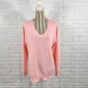Suéter cuello en V rosa claro muy suave edición básica talla XXL.  - Imagen 1 de 6