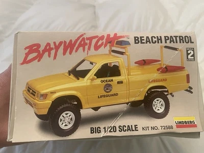 1995 Baywatch Beach Patrol Toyota Pickup Lindberg 1:20 Model Kit 72588   - Image 1 of 4