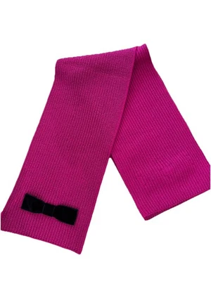 NWT KATE SPADE BOW SCARF  IN PINK RUBY ONE SIZE - Image 1 of 4