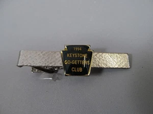 Keystone Go Getters Club Tie Bar Clip 1994 Green Enamel Silver Tone Pennsylvania - Picture 1 of 3
