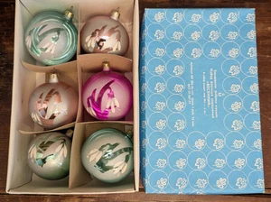 6er Set Vintage Zavidovo Russische Ornamente Christbaumschmuck FRÜHLING Set 2 - Bild 1 von 7