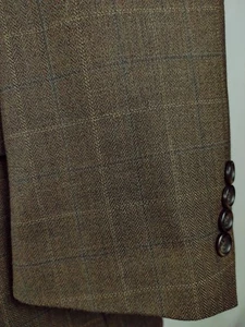 Giacca tuta uomo Joseph & Feiss 44R marrone quadri lana blazer cappotto sportivo - Foto 1 di 14