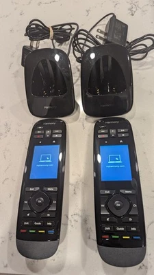 2 x Logitech Harmony Touch N-R0006 Remote Control Universal w/ Charging Dock  - Image 1 of 4