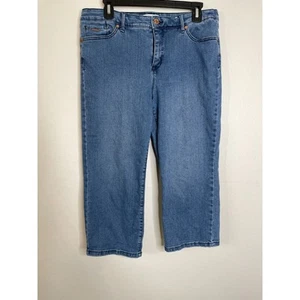 Nine West Chrystie Damen Capri Jeans Größe 12 Stretch Medium Wash - Bild 1 von 8