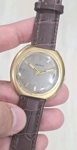 Vintage 1970'S Benrus Date Men's 40mm Manual Mechanical Watch In Working Order  - Picture 1 of 24