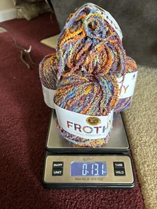 Lion Brand Frothy Yarn NOS discontinued Rare Orange Justice Lot 13oz - Picture 1 of 5