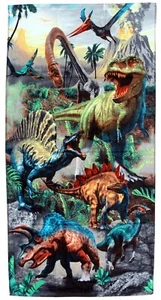 Dinosaurs Theme Luxurious 100% Cotton Beach Towel - NWT - Picture 1 of 1