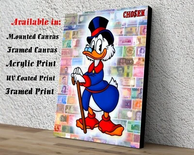 选择 - Scrooge McDuck - 艺术画布 | 海报 | 带框 | 丙烯酸 | 带框印刷品 — 第 1/4 张图片