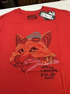 Akoo "Wild Thing" Scusate Not Sorry Camicia Uomo S/S Rossa Snobby (XL) - Foto 1 di 2
