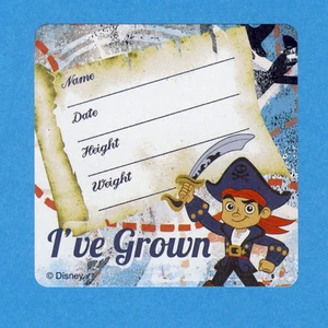 15 Jake and the Never Land Pirates I've Grown Height and Weight - Large Stickers - Picture 1 of 1