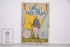 Trading Card - Flag, Soldier & Country. 49, Uruguay - Spanish Chocolate Adv. - Foto 1 di 2
