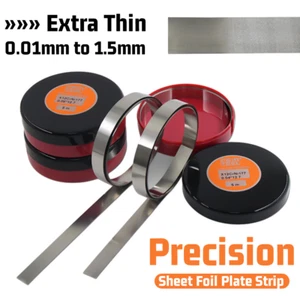 Länge 1M/5M Edelstahl Band Folie Blech Präzision Shim Platten 0,01-1,5 mm Dick - Picture 1 of 10
