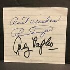 1940'S Cubs Autographs On 3-1/2"X 3" Paper - Russ Meyer & Andy Pafko Sku594