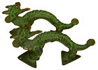 Green Chinese Dragon Antique Vintage Style Handmade Brass Door Handle Pull Knob