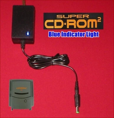 12V AC Adapter Power Supply Cord W/LED for Japanese PC Engine Super CD-ROM2 NEW - Image 1 of 3