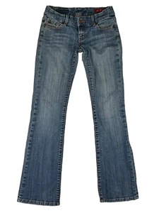 Pantalones de mezclilla para mujer Seven 7 azul bootcut tiro bajo talla 28 - Imagen 1 de 16