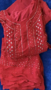 Pakistani indian formal chiffon shalwar qameez partywear customized - Picture 1 of 9