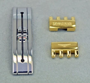 NEW Genuine Longines Gold & Steel Watch Bracelet 35.5mm Folding Clasp 150-36668 - Foto 1 di 1