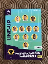 premier league official trading cards Wolverhampton Wanderers Lijne Up 2020/21