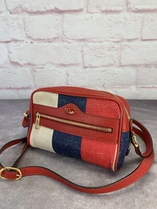 Gucci Gg Ophidia Stripe Mini Ophidia Handbag White Red Blue Canvas CrossBody Bag - Picture 1 of 15