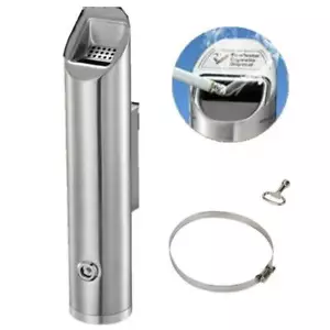 Edelstahl Standaschenbecher Aschenbecher Wand Mülleimer Ascher Standascher Neu - Bild 1 von 12