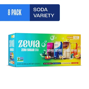 Zevia Zero Sugar, 0 Calorie Variety Soda, 12 fl oz, 8 Pack Cans - Picture 1 of 9