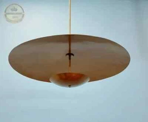Mid Century Disc Pendant Big & Small Disc Golden Finish Skydome Modern Home Ligh - Picture 1 of 4