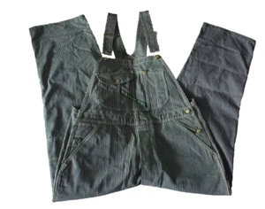 LN! Key Men's Size 40X30 Blue Striped Overalls Bib Cotton Denim - Picture 1 of 6