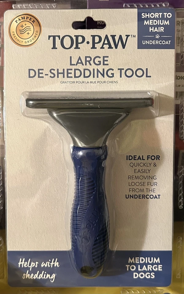 Herramienta de desprendimiento Top Paw grande cabello corto-medio mango azul Foto 1 de 1