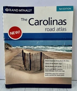Rand McNally The Carolinas Straßenatlas spiralgebundene Farbkarten 2018 PBk Reisen USA - Bild 1 von 5