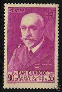 FRANCE STAMP TIMBRE YVERT 377A " JEAN CHARCOT 90c+35c LILAS ROSE " NEUF xx LUXE