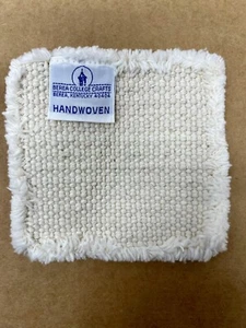 Berea College Crafts Hand Woven Drink Coasters | Set of 6 | Cream - Picture 1 of 4