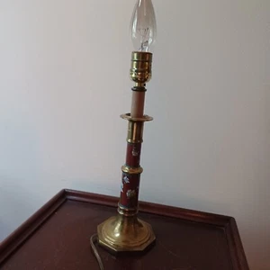 Cloisone Vintage Lampada Candelora Rosso Blu Uccellino Floreale - Foto 1 di 5