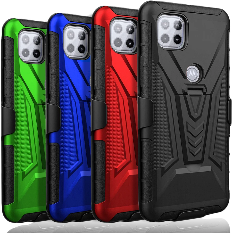 For Motorola One 5G/One 5G UW Case Phone Cover Shockproof +Tempered Glass Screen - Image 1 of 4