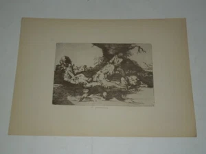 GOYA - GRAVUR VON 1946 DIE KATASTROPHEN DES KRIEGES - CM. 25,00 X 34,50 - RAR (A66) - Bild 1 von 1