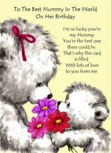Happy Birthday To The Best Mama In The World A5 Karte Mama Mama Mutter - Bild 1 von 3
