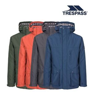 Trespass Mens Waterproof Jacket with Hood Taped Seams XXS -XXXL Vauxelly