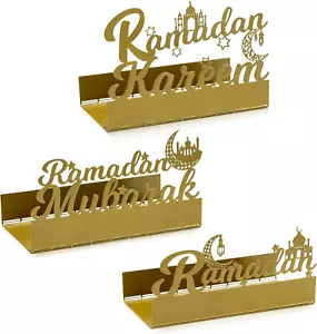 Ramadan Table Decorations for Home - Eid Mubarak Metal Sign Decor, Happy Al Fitr - Picture 1 of 12
