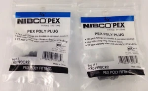 QTY 2 PACKS OF 2 NIBCO PEX 3/4" PEX POLY PLUG PX01990CR2 FREE SHIPPING - Picture 1 of 3