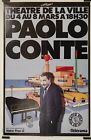 Paolo Conte Circa 1970 Affiche Originale Musique Italie